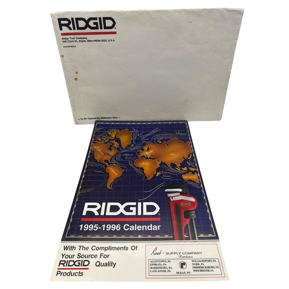 1995-1996 Ridgid Swimsuit Calendar Pin-Up Girls Compliments of Raub Supply Co PA - Picture 1 of 4